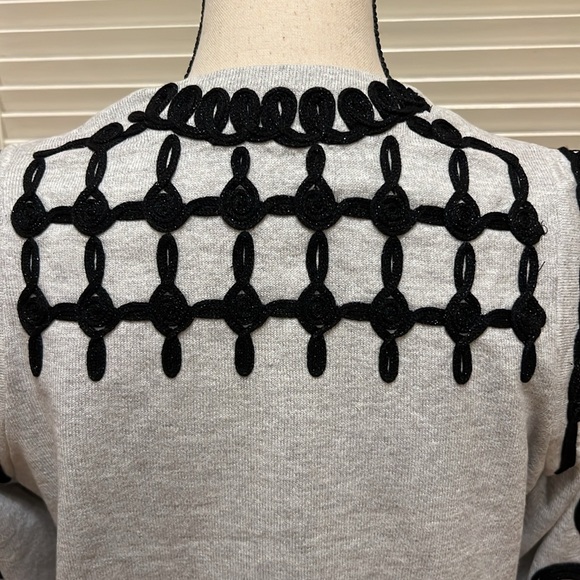 NIC+ZOE Romantic Soutache Knit Jacket in Grey Multi, Size Medium, NWT - Picture 13 of 17